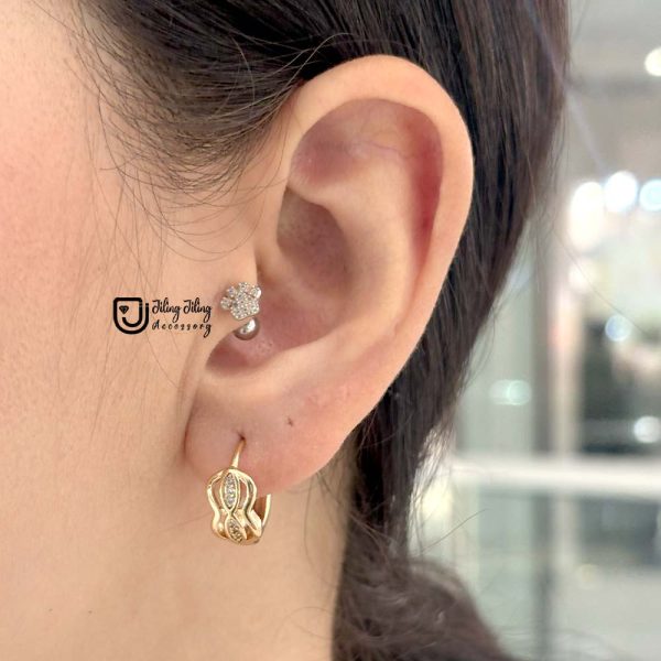 گوشواره حلقه ای ژوپینگ کد0072