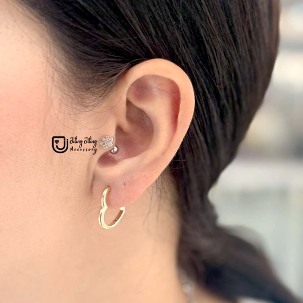 گوشواره حلقه ای ژوپینگ کد0080