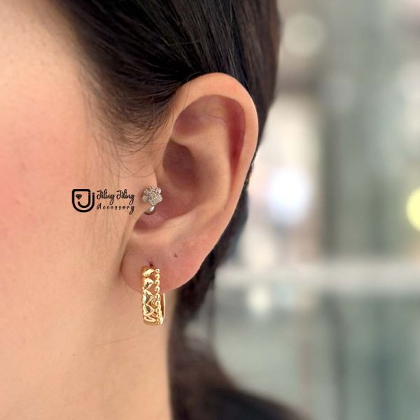 گوشواره حلقه ای ژوپینگ کد0070