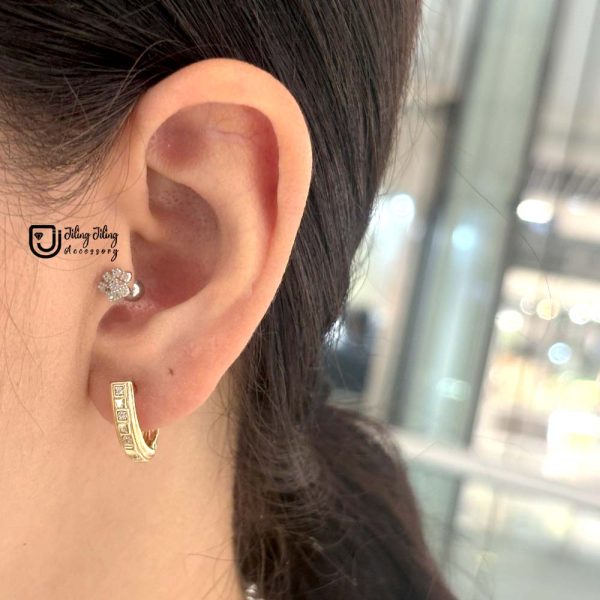 گوشواره حلقه ای ژوپینگ کد0067