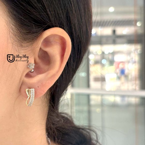 گوشواره حلقه ای ژوپینگ کد0066
